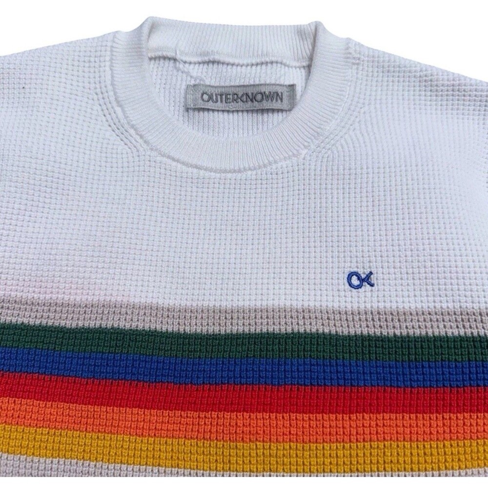 Outerknown Sweater Women’s Size XS Nostalgic Rainbow Knit Outdoors Hiking